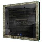 Specchio LED Quadrato | Pulsanti touch | Funzione anti-appannamento | Luce bianca calda - Reyze Serie Official Modello 2